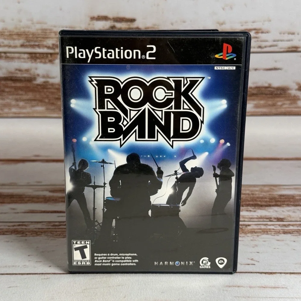 Rock Band PS2 Game Complete CIB Manual Resurfaced Tested MTV Games